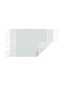 Lot de serviettes de bain légère Hamptons, 3 élém., Vert menthe, blanc