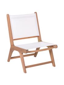 Outdoor fauteuil Nina, Frame: massief acaciahout, Wit, B 50 x D 64 cm