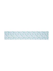 Camino de mesa impermeable Starbone, reversible, Poliéster, Blanco, azul, An 33 x L 178 cm