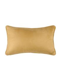 Coussin rectangulaire jaune moutarde Ortance, Jaune moutarde, noir, crème