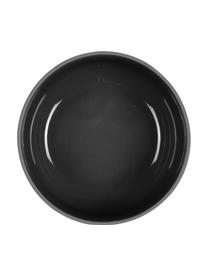 Ciotola in nero opaco / lucido Nudge 4 pz, Porcellana, Grigio scuro, Ø 14 cm
