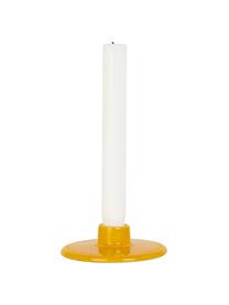 Bougeoir en porcelaine Rhombe, Porcelaine, Jaune soleil, Ø 11 x haut. 3 cm