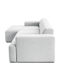 Ecksofa Melva (4-Sitzer) in Hellgrau, Bezug: Polyester Der hochwertige, Gestell: Massives Kiefernholz, Spa, Webstoff Hellgrau, B 319 x T 144 cm