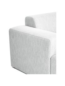 Divano angolare 4 posti in tessuto grigio chiaro Melva, Rivestimento: poliestere Con 35.000 cic, Struttura: legno di pino massiccio, , Piedini: legno di pino, Tessuto grigio chiaro, Larg. 319 x Prof. 144 cm