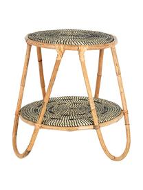 Tavolino in rattan beige/nero Celine, Gambe: rattan, Beige, nero, Ø 45 x Alt. 60 cm