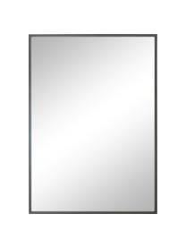 Specchio da parete con cornice in alluminio Alpha, Cornice: alluminio rivestito, Superficie dello specchio: lastra di vetro, Grigio, Larg. 50 x Alt. 70 cm