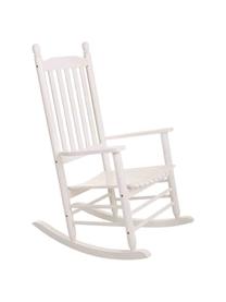 Sedia a dondolo in legno Pedro, Legno di pioppo, Bianco, Larg. 87 x Alt. 69 cm