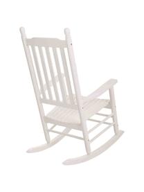 Sedia a dondolo in legno Pedro, Legno di pioppo, Bianco, Larg. 87 x Alt. 69 cm