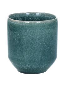 Tazza senza manico in gres Audrey 2 pz, Gres, Verde grigio, Ø 8 x Alt. 9 cm