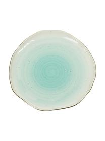 Planos llanos artesanales Bella, 2 uds., Porcelana, Azul turquesa, Ø 26 x Al 3 cm