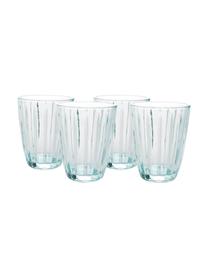 Verres à eau avec embossage décoratif Zefir, 4 pièces, Bleu