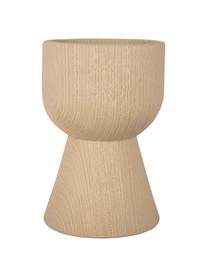 Macetero grande en look madera Tam Tam, Plástico, Arena, Ø 21 x Al 33 cm