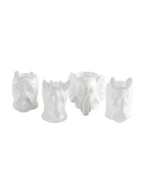 Set de soporte de huevo Dion, 4 uds., Porcelana (dolomita), Blanco, An 9 x Al 9 cm