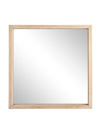 Miroir mural avec cadre en bois Tiziano, Beige, larg. 52 x haut. 52 cm