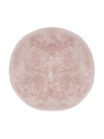 Galette de chaise en fourrure synthétique lisse Mette, Rose