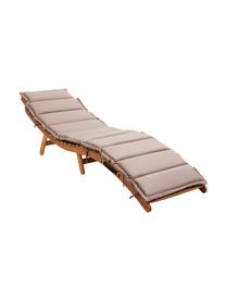 Holz-Gartenliege Sun Waver mit Polsterauflage, Akazienholz, lackiert, Akazienholz, Beige, B 54 x L 188 cm