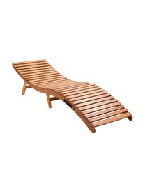 Holz-Gartenliege Sun Waver mit Polsterauflage, Akazienholz, lackiert, Akazienholz, Beige, B 54 x L 188 cm