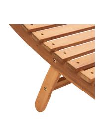 Holz-Gartenliege Sun Waver mit Polsterauflage, Akazienholz, lackiert, Akazienholz, Beige, B 54 x L 188 cm