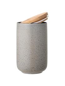 Bote artesanal Kendra, Gris, tonos beige, Ø 12 x Al 21 cm