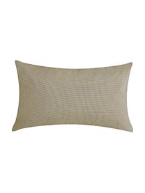 Zweifarbig gewebtes Outdoor-Kissen St. Maxime, mit Inlett, Taupe, Schwarz, B 30 x L 50 cm