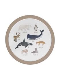 Geschirr-Set Arctic Animals, 3-tlg., Melamin, Kunststoff, Mehrfarbig, Sondergrößen