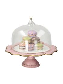 Adorno navideño Macaron Cake, Poliresina, vidrio, Rosa claro, muliticolor, Ø 11 x Al 10 cm