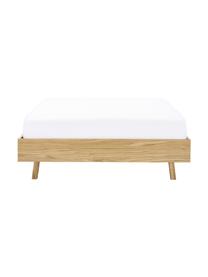 Cama de madera Tammy, sin cabecero, Estructura: madera contrachapada con , Patas: madera de roble maciza, Roble, An 180 x L 200 cm