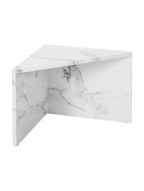 Salontafelset Vilma in marmerlook, 2-delig, MDF bedekt met gelakt papier, Wit, gemarmerd, Set met verschillende formaten