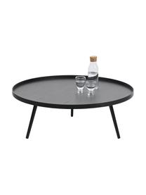 Grande table basse noire Mesa, Bois, noir laqué, Ø 100 x haut. 36 cm