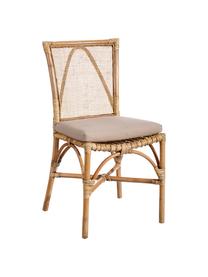 Sedia in rattan Natural, Rivestimento: poliestere, Marrone, Larg. 54 x Prof. 46 cm