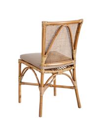 Sedia in rattan Natural, Rivestimento: poliestere, Marrone, Larg. 54 x Prof. 46 cm