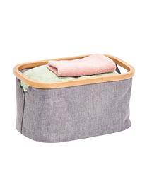 Cesta Appa, Cesta: poliéster, Estructura: bambú, Gris, beige, An 30 x Al 16 cm