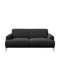 Sofa Puzo (2-osobowa), Tapicerka: 100% poliester, Nogi: metal lakierowany, Ciemny szary, S 170 x G 84 cm