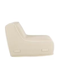 Chauffeuse de jardin gonflable beige Rihanna, Beige, blanc, larg. 60 x prof. 90 cm