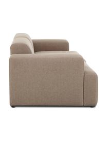 Bank Melva (3-zits), Bekleding: 100% polyester De slijtva, Frame: massief grenenhout, FSC-g, Poten: kunststof, Geweven stof nougat, B 238 x H 101 cm