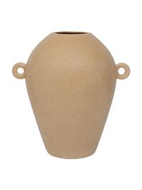 Handgemaakte keramische vaas Quiet in beige, Keramiek, Beige, B 29 x H 30 cm