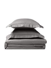 Baumwollsatin-Bettdeckenbezug Premium, Webart: Satin Fadendichte 400 TC,, Dunkelgrau, B 200 x L 200 cm