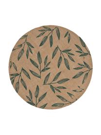 Placemats Pep, 2 stuks, Jute, Beige, groen, 40 x 40 cm