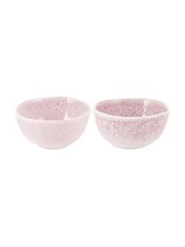 Bols en porcelaine Amalia, 2 pièces, Porcelaine, Rose pastel, blanc crème, Ø 14 x haut. 7 cm