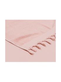 Fouta en tissu éponge Soft Coton, Rose, blanc, larg. 100 x long. 180 cm