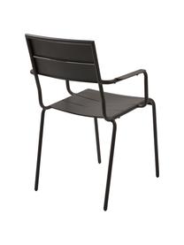Krzesło balkonowe z metalu Allegian, Metal malowany proszkowo, Ciemny szary, S 59 x G 65 cm
