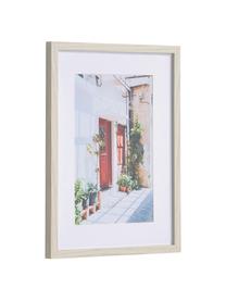 Oprawiony druk cyfrowy Leyla House, Biały, wielobarwny, S 30 x W 40 cm