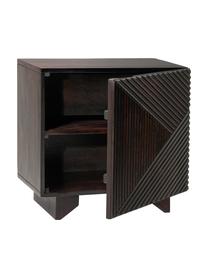 Szafka nocna z litego drewna mangowego Louis, Lite drewno mangowe lakierowane, Drewno mangowe, S 50 x W 50 cm