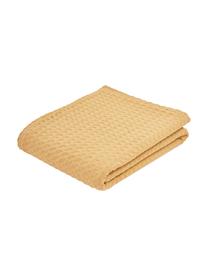 Wafelpiqué bedsprei Panal, 100% katoen, Geel, B 180 x L 260 cm (voor bedden tot 160 x 200)