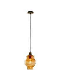 Lampa wisząca Covell, Odcienie bursztynowego, czarny, Ø 23 x W 33 cm