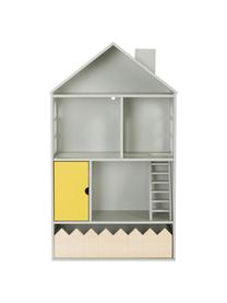 Spielhaus Mi Casa Su Casa, Kiefernholz, Mitteldichte Holzfaserplatte (MDF), Grau, Gelb, B 61 x H 106 cm