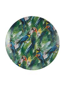 Serviesset Parrot Jungle van porselein, 6 personen (18-delig), Porselein, Groen, meerkleurig, patroon, Set met verschillende formaten