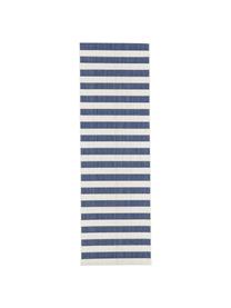 Tapis d'entrée extérieur à jeu de rayures Axa, Blanc crème, bleu