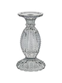 Candelabro in vetro Silva, Vetro, Grigio trasparente, Ø 11 x Alt. 19 cm