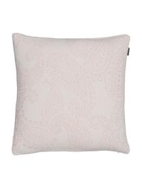 Housse de coussin brodée Paisley, Rose